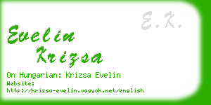 evelin krizsa business card